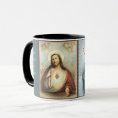 イエス・キリストの神聖なハートは母を賛美しました マグカップ (正面左)