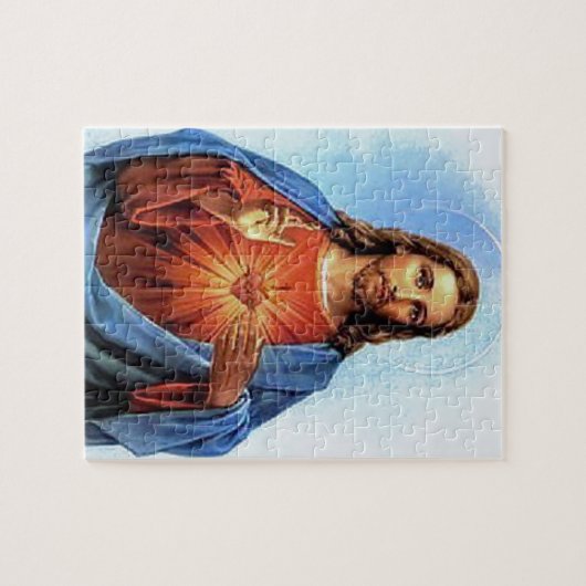 イエス・キリストの神聖なハート木製フレーム27カスタマイズ可能なPR ジグソーパズル (横)