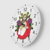 イエス・キリストの神聖なハート ラージ壁時計 (傾斜)