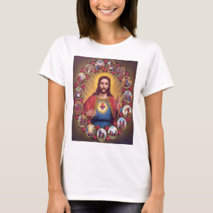 イエス・キリストの神聖なハート Tシャツ