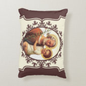 イエス・キリストの神聖な完全なハートメリーは個人化なります アクセントクッション (裏面(縦))