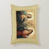 イエス・キリストの神聖な完全なハートメリーは個人化なります アクセントクッション (正面(垂直))