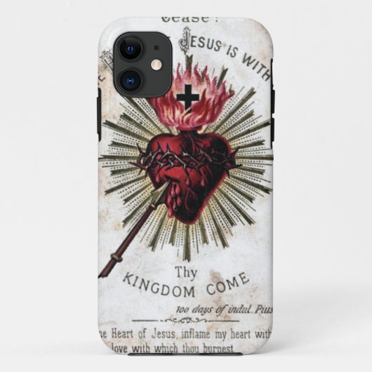 イエス・キリストの穹窖の箱のハート Case-Mate iPhoneケース (裏面)