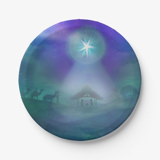 イエス・キリストの紙皿の誕生 ペーパープレート (正面)