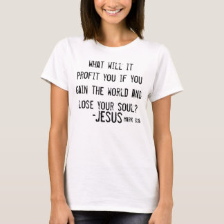 イエス・キリストの聖書の詩の証人の印の8:36のTシャツ Tシャツ