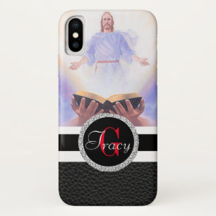 イエス・キリストの聖書は手そして光線と握りました iPhone X ケース