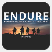 イエス・キリストの良き兵士としての硬さに耐える スクエアシール (正面)