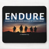 イエス・キリストの良き兵士としての硬さに耐える マウスパッド (正面)