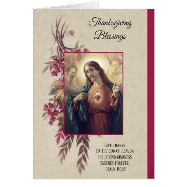 イエス・キリストの花の感謝祭の神聖なハート (正面)