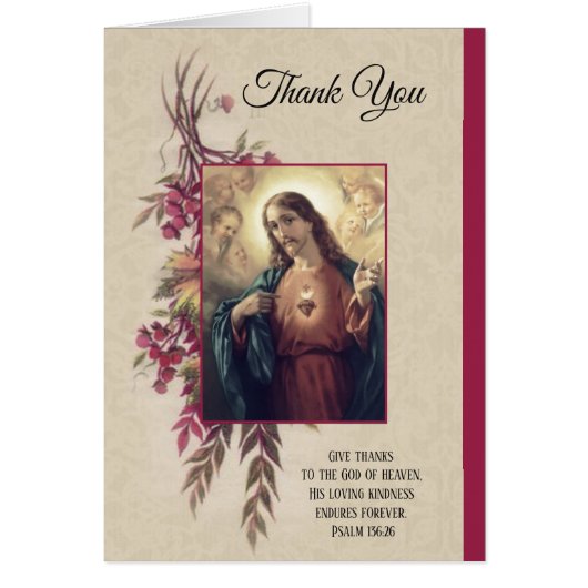 イエス・キリストの花の神聖なハートありがとう (正面)