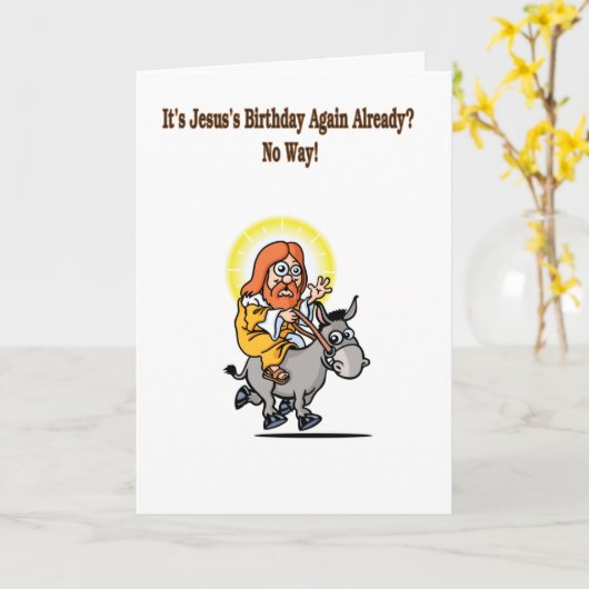 イエス・キリストの誕生日 カード (黄色い花)