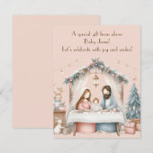 イエス・キリストの誕生　クリスマスカード 招待状 (正面/裏面)