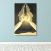 イエス・キリストの遺体に寄り添うヴィンテージの天使たち キャンバスプリント (インサイチュ (ウッドフロア))