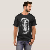 イエス・キリストの顔の聖骸布 ヴィンテージ 友達へのギフト Tシャツ (正面フル)