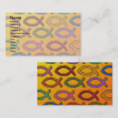 イエス・キリストの魚のデザイン 名刺 (正面/裏面)