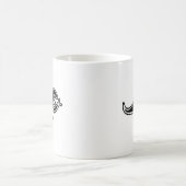 イエス・キリストの魚を食べている恐竜 コーヒーマグカップ (中央)