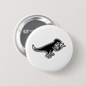 イエス・キリストの魚を食べている恐竜 缶バッジ (正面&裏面)