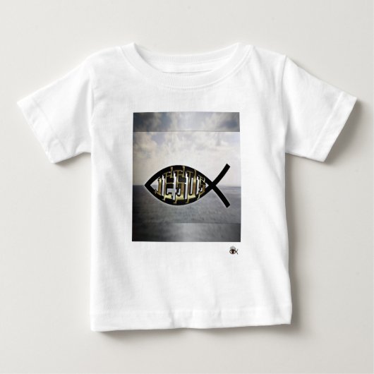 イエス・キリストの魚2 ベビーTシャツ (正面)