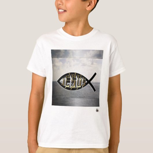 イエス・キリストの魚2 Tシャツ (正面)