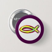 イエス・キリストの魚 缶バッジ (正面&裏面)