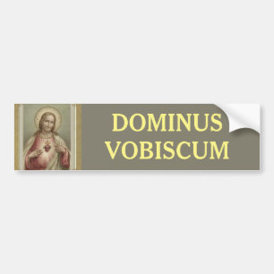 イエス・キリストのDOMINUS VOBISCUMの神聖なハート バンパーステッカー