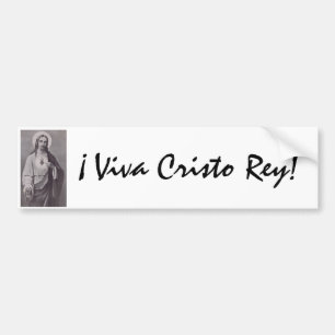 イエス・キリストのViva Cristo Reyの神聖なハート バンパーステッカー