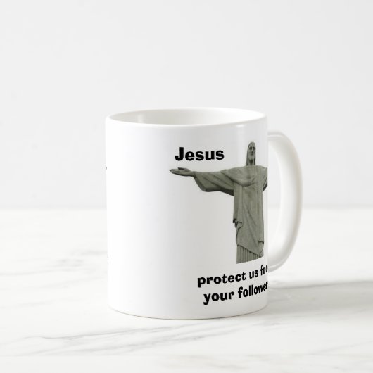 イエス・キリストはあなたの従節からの私達を保護します コーヒーマグカップ (正面右)