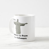 イエス・キリストはあなたの従節からの私達を保護します コーヒーマグカップ (正面左)