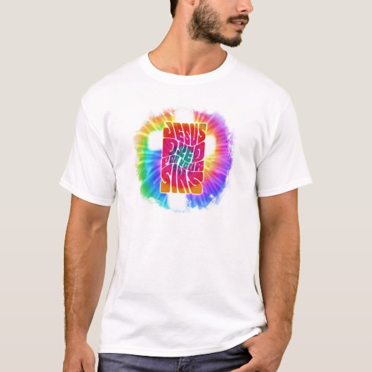 イエス・キリストはあなたの罪のために染まりました Tシャツ (正面)