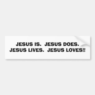 イエス・キリストはあります。  イエス・キリストDOES.JESUSの生命…宗教隆 バンパーステッカー