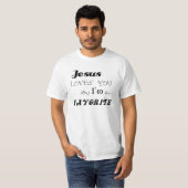 イエス・キリストはおもしろいなTシャツ愛します Tシャツ (正面フル)