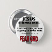 イエス・キリストはもどって来ています 缶バッジ (正面&裏面)