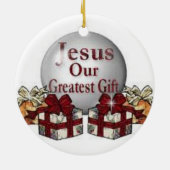 イエス・キリストはクリスマスの季節の本当の理由です セラミックオーナメント (裏面)