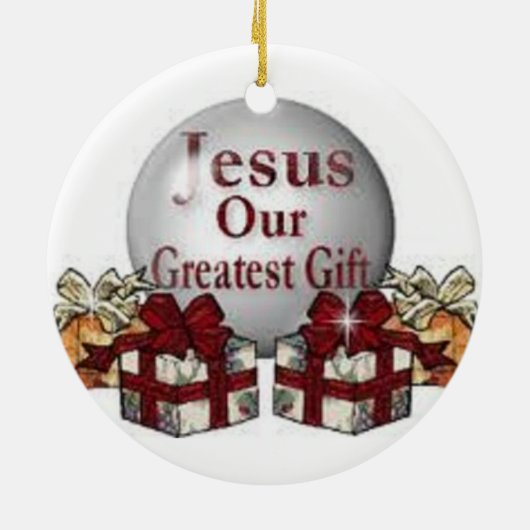 イエス・キリストはクリスマスの季節の本当の理由です セラミックオーナメント (裏面)