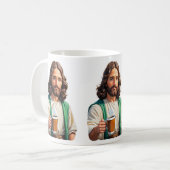 イエス・キリストはコーヒーが大好き コーヒーマグカップ (正面左)