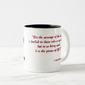 イエス・キリストはコーヒー・マグを救います ツートーンマグカップ (正面右)