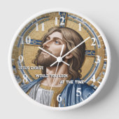 イエス・キリストはタイムブルーを見てくれるだろう 壁時計 (正面)