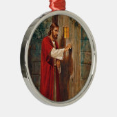 イエス・キリストはドアでたたきます メタルオーナメント (右)