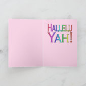 イエス・キリストは上がります! (ピンクの虹)イースターカード シーズンカード (内部)