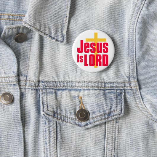 イエス・キリストは主のキリスト教のデザインです 缶バッジ (インサイチュ)