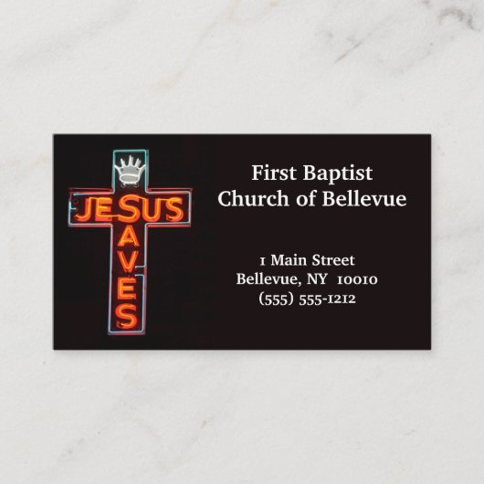 イエス・キリストは名刺を救います 名刺 (正面)