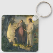 イエス・キリストは墓の近くに立ち上がりMLグレア キーホルダー (裏面)