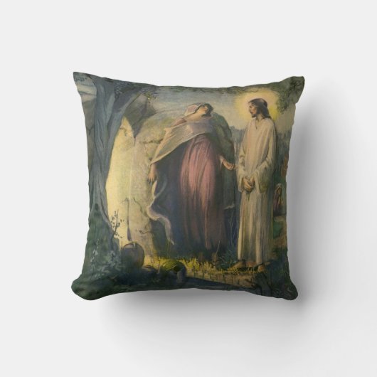 イエス・キリストは墓の近くに立ち上がりMLグレア クッション (正面)