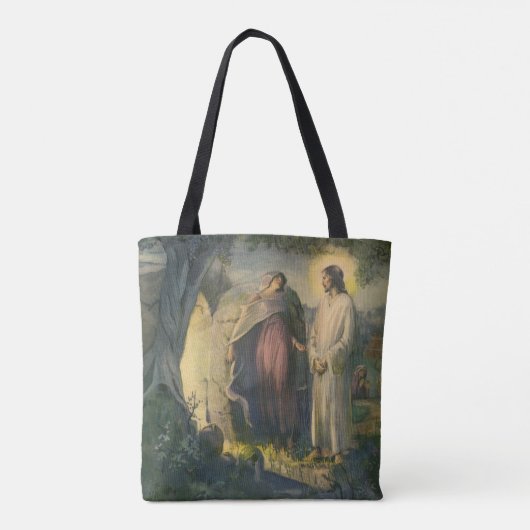 イエス・キリストは墓の近くに立ち上がりMLグレア トートバッグ (裏面)