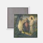 イエス・キリストは墓の近くに立ち上がりMLグレア マグネット (正面/裏面)