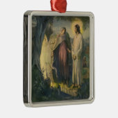 イエス・キリストは墓の近くに立ち上がりMLグレア メタルオーナメント (右)