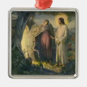 イエス・キリストは墓の近くに立ち上がりMLグレア メタルオーナメント (正面)