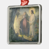 イエス・キリストは墓の近くに立ち上がりMLグレア メタルオーナメント (左)