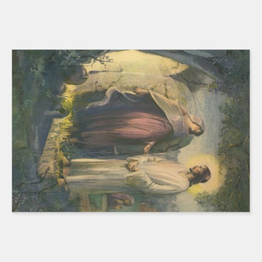 イエス・キリストは墓の近くに立ち上がりMLグレア ラッピングペーパーシート (正面3)