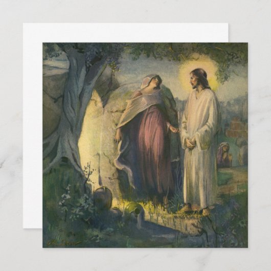 イエス・キリストは墓の近くに立ち上がりMLグレア 招待状 (正面/裏面)